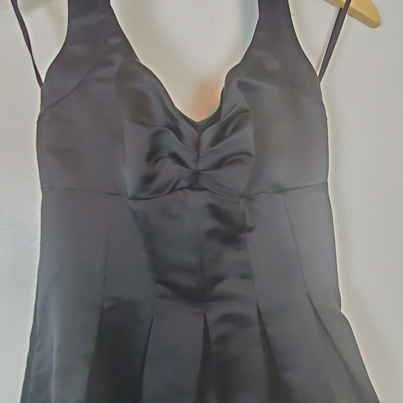Moda international black silk halter dress EUC - Picture 6 of 8